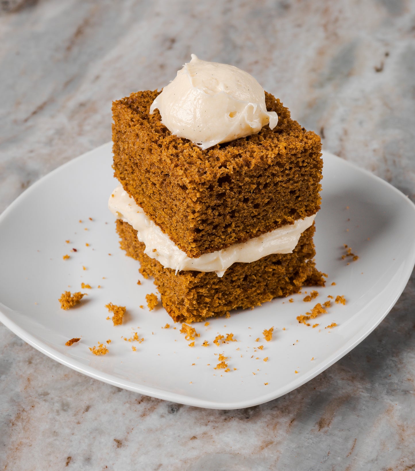 Pumpkin Cake w/ Cream Cheese Frosting